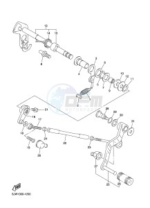 FJR1300A FJR1300A ABS (1CYJ) drawing SHIFT SHAFT