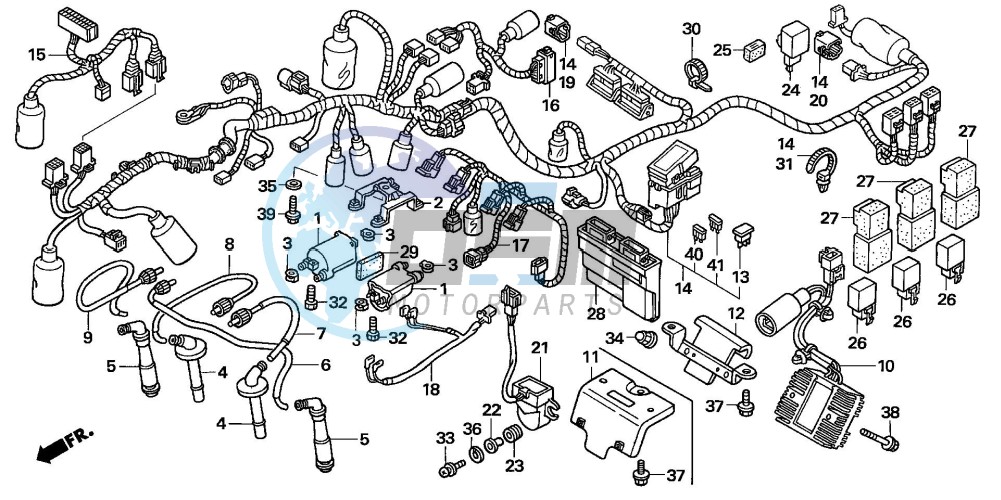 WIRE HARNESS/IGNITION COI L (CB1300S/SA)