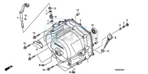 TRX250XA Australia - (U) drawing FRONT CRANKCASE COVER