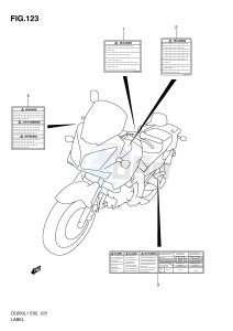 DL650 (E2) V-Strom drawing LABEL (DL650L1 E24)