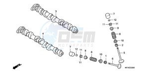 CBF1000TA France - (F / ABS CMF) drawing CAMSHAFT/VALVE