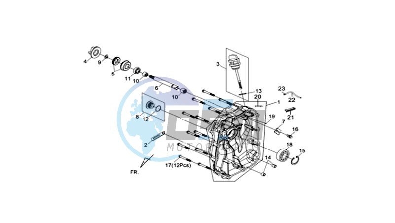 CRANKCASE RIGHT / START MOTOR