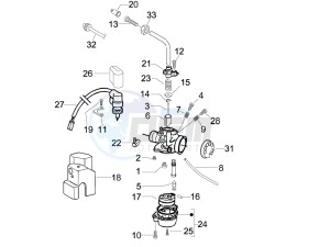 LX 50 2T drawing Carburetor components