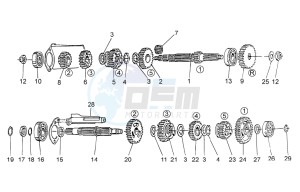 V7 Stone 750 USA-CND drawing Gear box