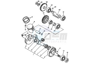 DT X 125 drawing CRANKSHAFT - PISTON