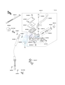 EX 250 F [NINJA 250R] (F15-F19) [NINJA 250R] drawing FRONT MASTER CYLINDER-- F19- -