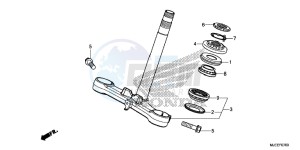 CB650FE CB650F 2ED - (2ED) drawing STEERING STEM