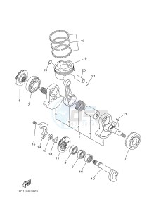 YFZ450R YFZ450RB (18PK 18PL) drawing CRANKSHAFT & PISTON