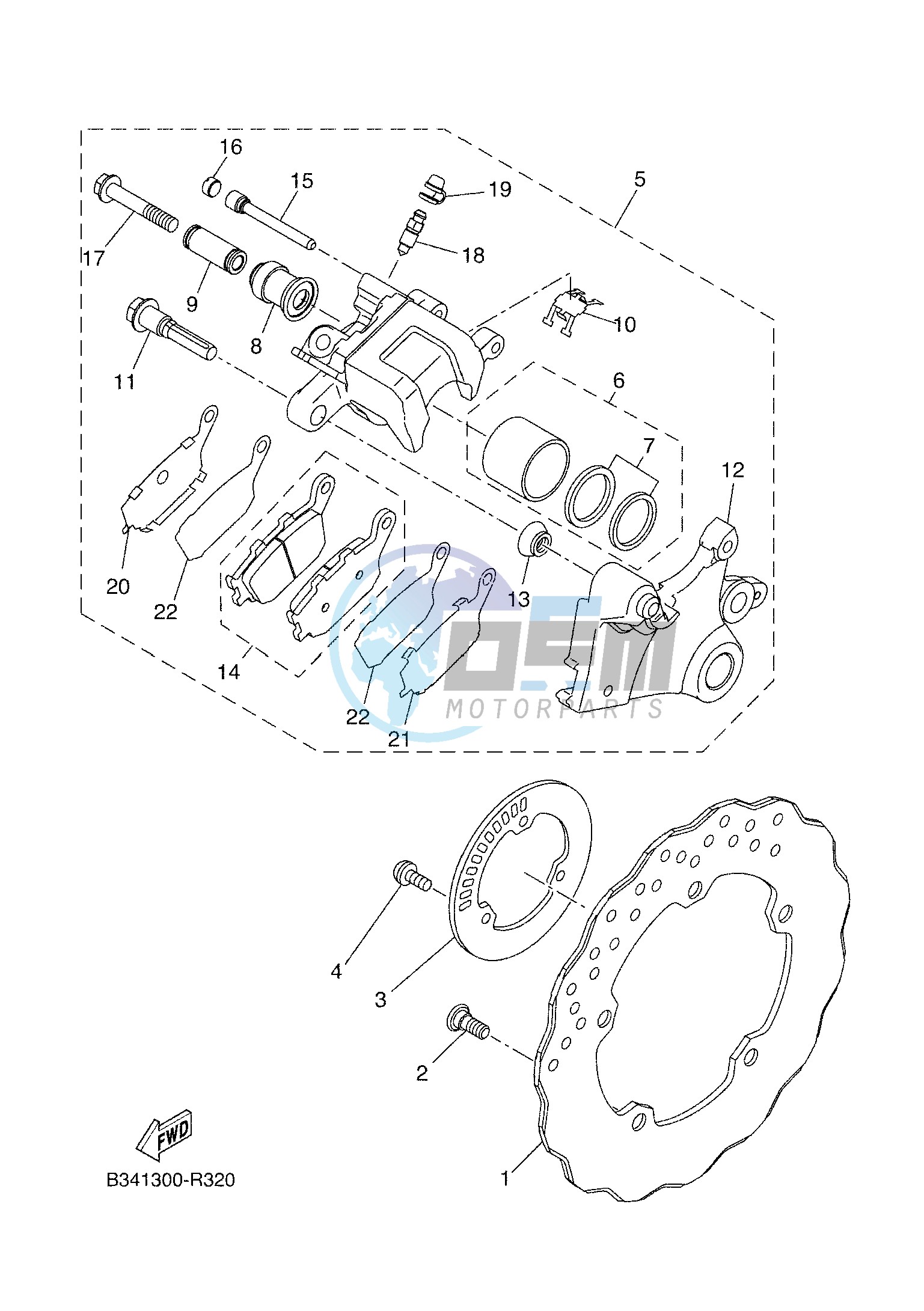 REAR BRAKE CALIPER