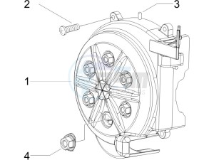 Runner 50 SP 2012 in fiche drawing Flywheel magneto cover - Oil filter