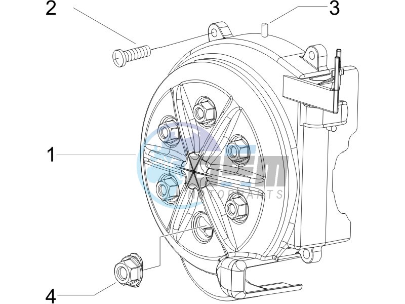 Flywheel magneto cover - Oil filter