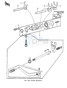 KLT 200 A [KLT200] (A1-A3) [KLT200] drawing GEAR CHANGE DRUM & FORKS -- 81-82 KLT200-A1_A2_A3- -