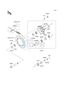 KDX 200 H [KDX200] (H6-H9) [KDX200] drawing REAR HUB