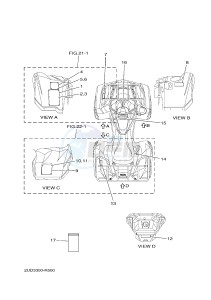 YFM700FWAD YFM70GPAH GRIZZLY 700 EPS (B1A2) drawing EMBLEM & LABEL 1