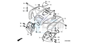 TRX420FMA Australia - (U / 2U 4WD) drawing FRONT FENDER