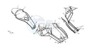 QUAD LANDER 300 drawing COWLING L / R