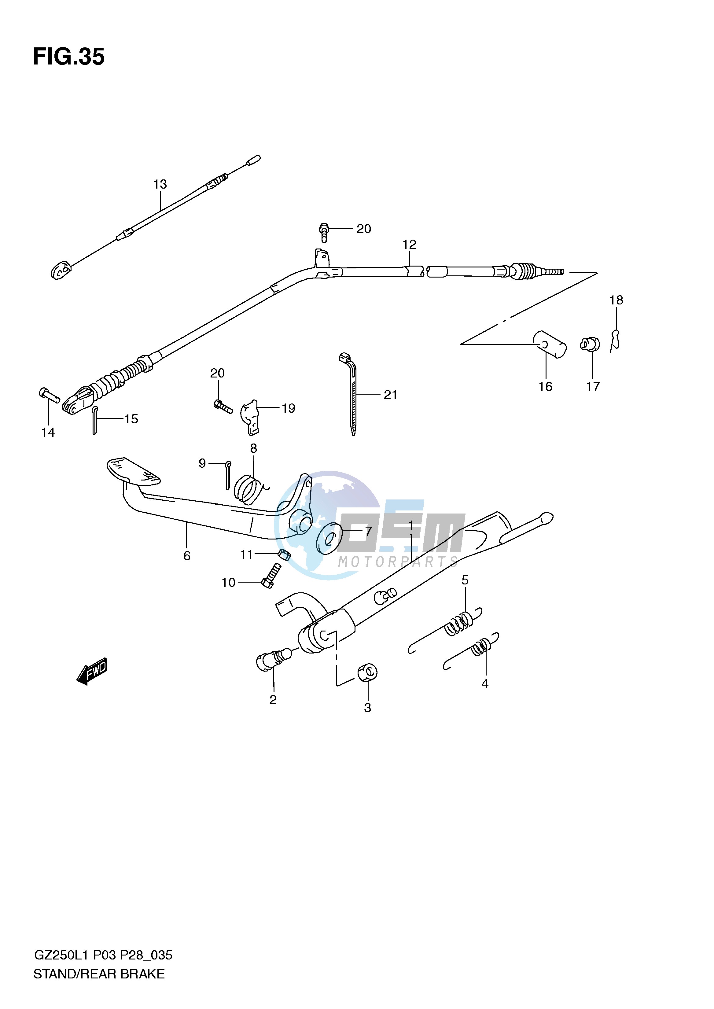 STAND - REAR BRAKE