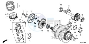 CBR500RAD CBR500R ABS UK - (E) drawing CRANK SHAFT/PISTON