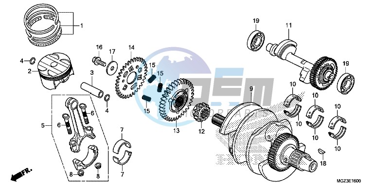 CRANK SHAFT/PISTON