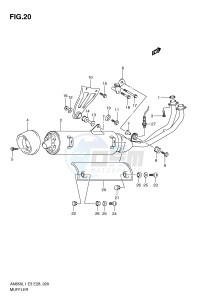 AN650 (E3-E28) Burgman drawing MUFFLER (AN650AL1 E33)