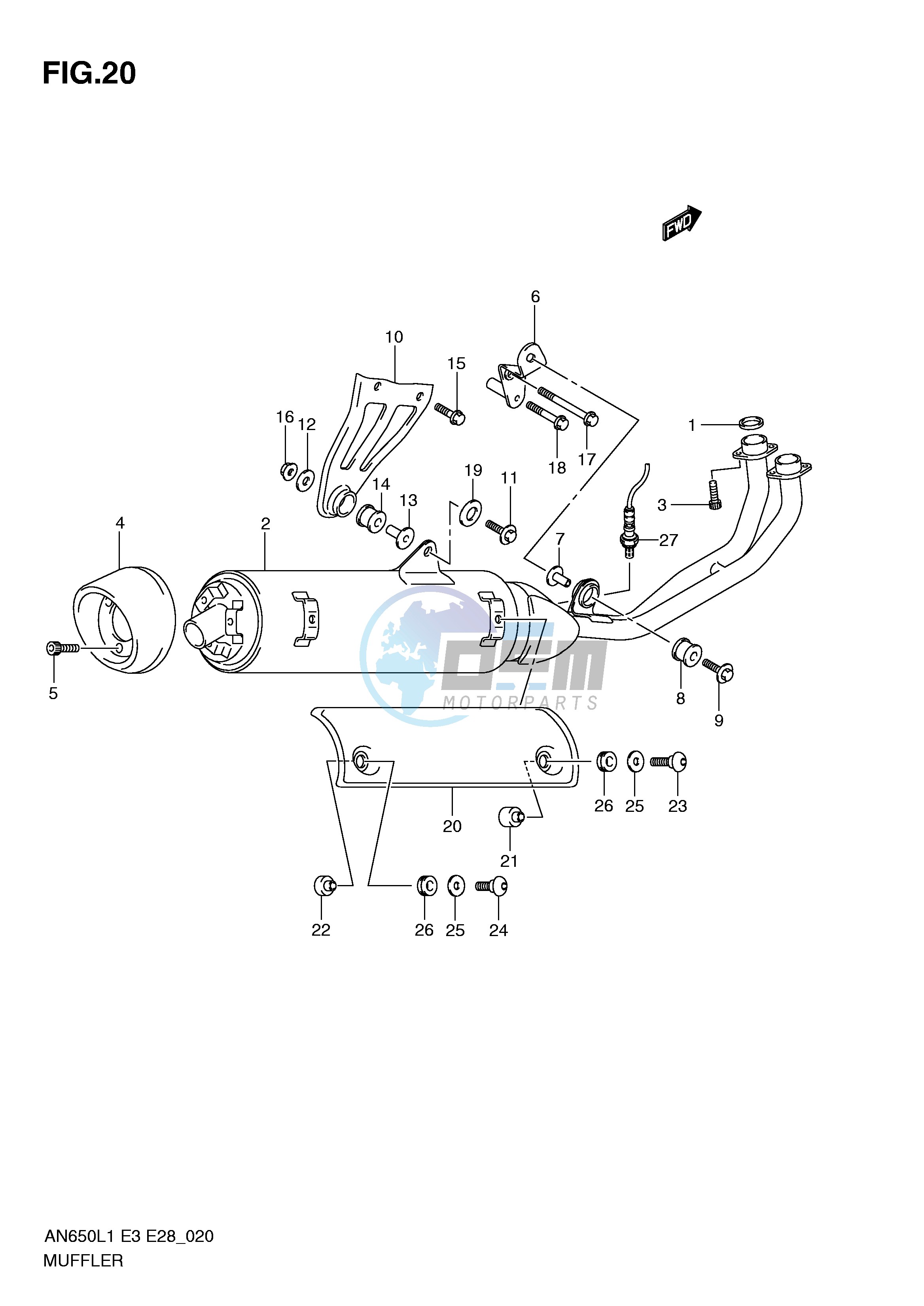 MUFFLER (AN650AL1 E33)