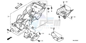 CBR1000RA9 France - (F / ABS CMF REP) drawing REAR FENDER (CBR1000RA)