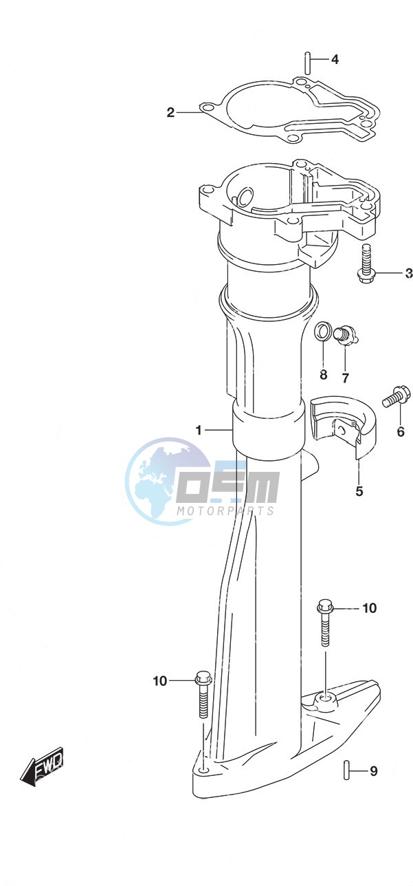 Drive Shaft Housing w/Transom (S)