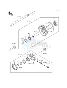 KDX 250 D [KDX250] (D1-D4) [KDX250] drawing FRONT HUB-- KDX250-D1- -