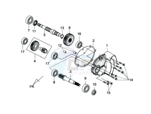 JOYMAX 125i drawing CRANKCASE - DRIVE SHAFT