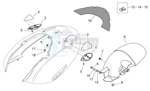 Mojito 125 e3 drawing Rear body - Mudguard