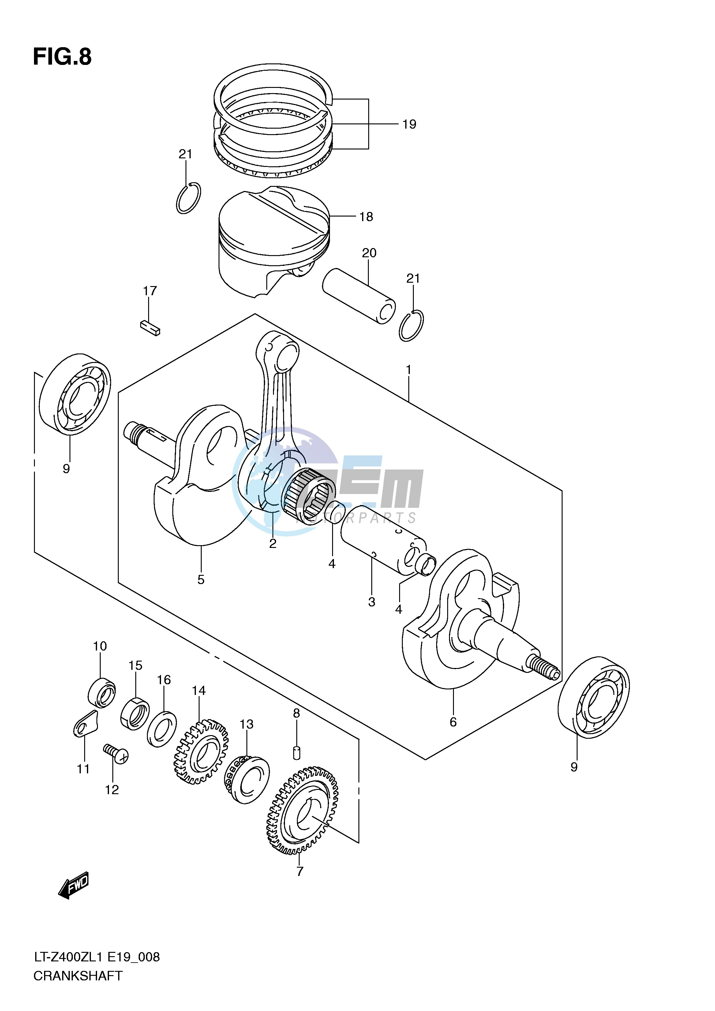 CRANKSHAFT (LT-Z400L1 E19)