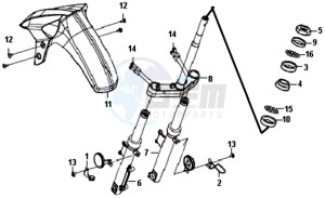 CROX 50 L5-L6 drawing FRONT FORK / STEERING HEAD BEARING