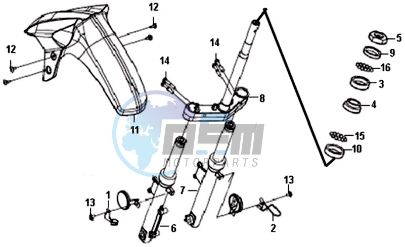 FRONT FORK / STEERING HEAD BEARING