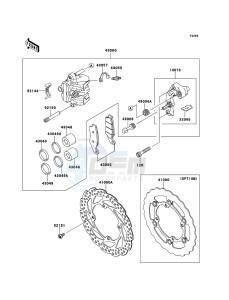 KX450F KX450FEF EU drawing Front Brake