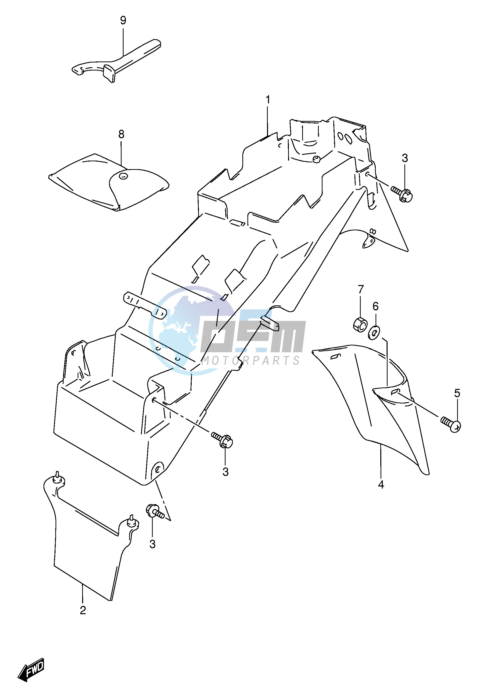 REAR FENDER (MODEL S)