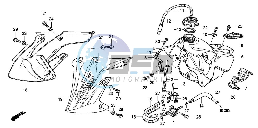 FUEL TANK (CRF250X4/5/6/7)