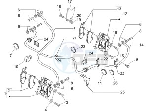 Beverly 250 ie Sport e3 drawing Brakes hose  - Calipers