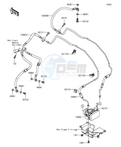 Z1000SX_ABS ZX1000MEF FR GB XX (EU ME A(FRICA) drawing Brake Piping