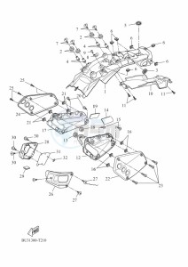 XSR700 MTM690-U (B9J3) drawing SIDE COVER