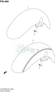 VLR1800 (E2) drawing FRONT FENDER (MODEL L0)