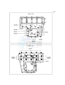 Z800_ABS ZR800BEF FR GB XX (EU ME A(FRICA) drawing Crankcase Bolt Pattern