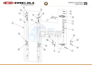 BYE-BIKE-WHITE drawing FRONT FORK