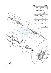 YXE700 YXE70WPAJ WOLVERINE R (B3D2) drawing FRONT WHEEL