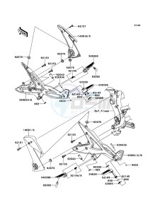 ER-6n ABS ER650B7F GB XX (EU ME A(FRICA) drawing Footrests