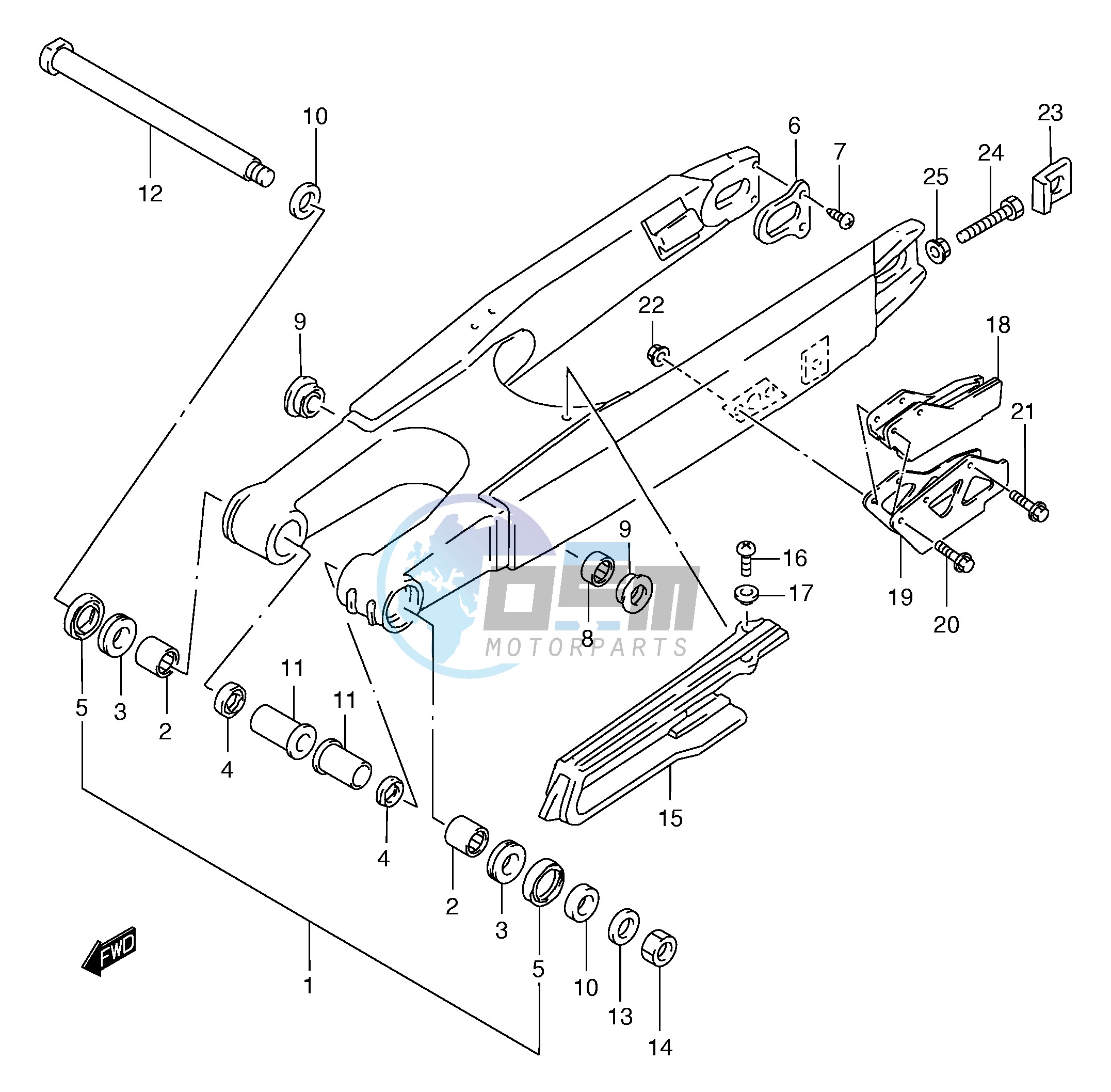 REAR SWINGING ARM (MODEL X)