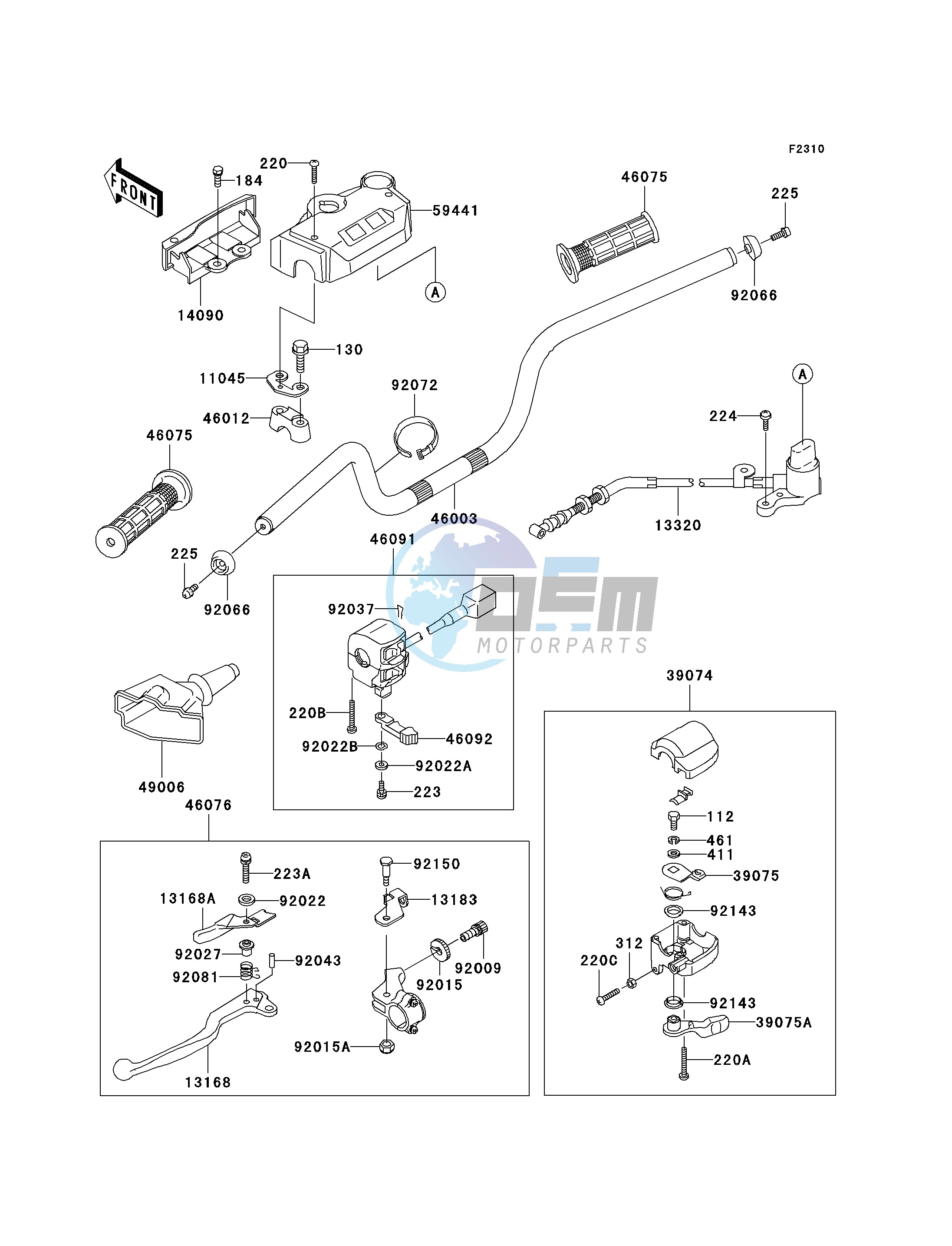 HANDLEBAR -- KLF300-C10_C11- -