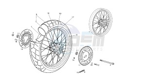 TERRA - ADVENTURE - 125 CC VTHTS1A2B VTHTS1A1A 4T EU3 - 4T ADVENTURE drawing REAR WHEEL