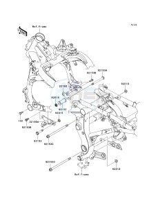 KLE 650 A [VERSYS] (9F-9F) A8F drawing ENGINE MOUNT