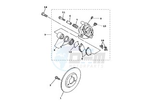 XC FLY ONE R 150 drawing FRONT BRAKE CALIPER