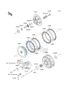 KX 250 T [KX250F] (TF) T6F drawing CLUTCH